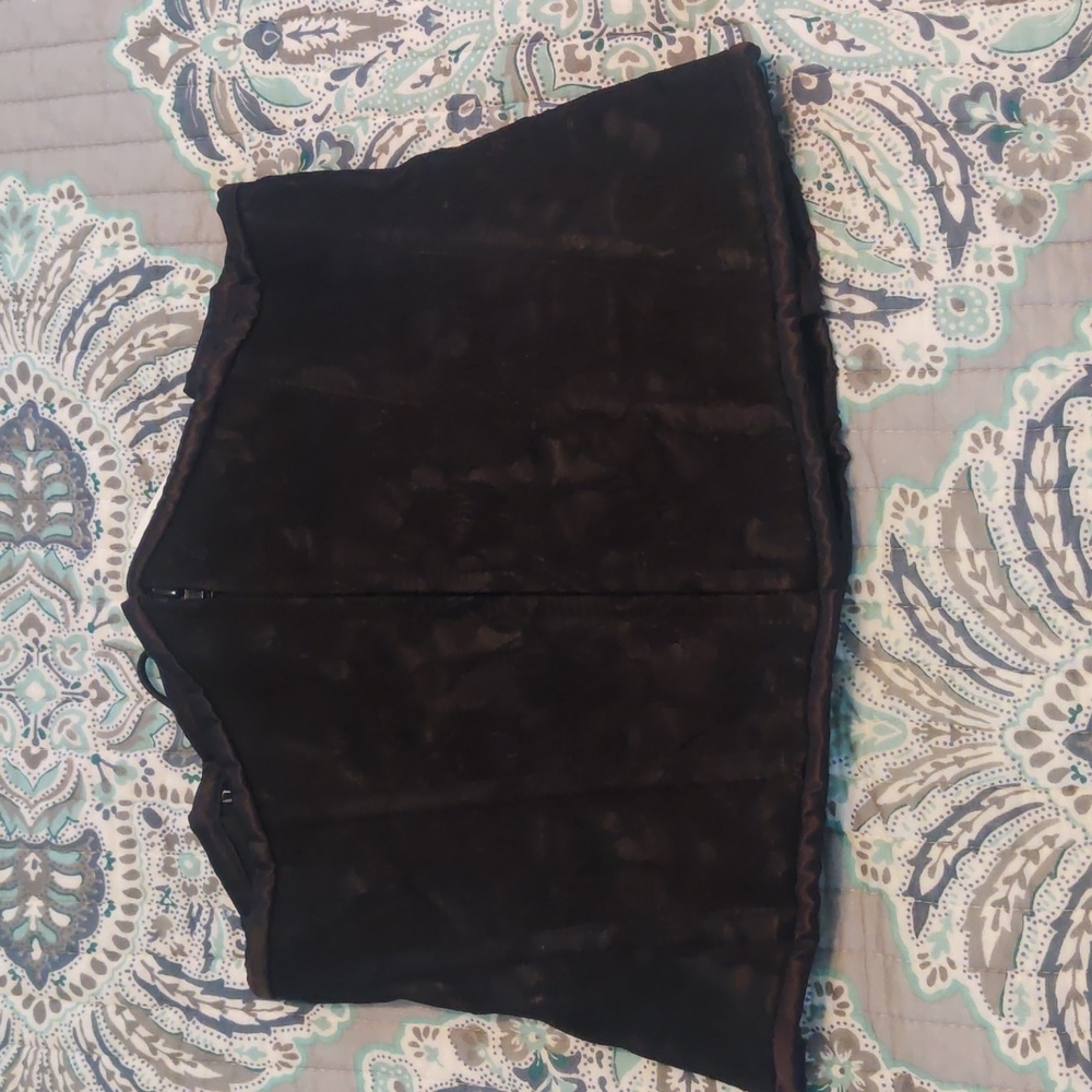 Daisy Corsets Underbust Black Lace Floral Tie up and Zip corset NWT Valentine's